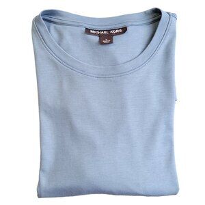 Michael Kors 100% Cotton Short Sleeve Steel Blue Colored T-Shirt Size L